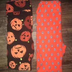 Bundle of 2 LuLaRoe kids Halloween leggings NWT